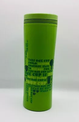 2010 Starbucks THIS ONE CUP Green Eco Travel Coffee Cup Tumbler Recycle Reuse • $9.99