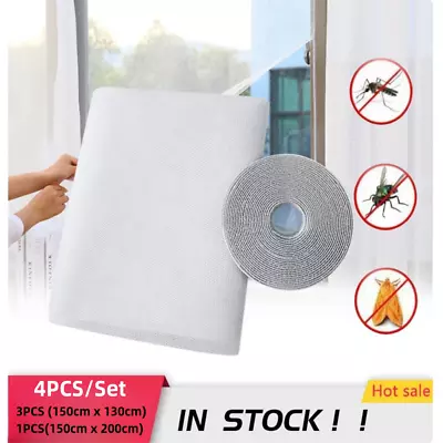 Anti Fly Mosquito Net Window Screen Mesh Adhesive Insect Mosquito Flying Bug Net • £6.99