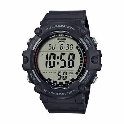 Casio Men's Quartz Date Indicator Black Resin Band 51 MmWatch AE1500WH-1AV • $28.99