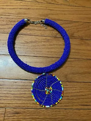 African- Maasai Masai Handmade Beaded Pendant Jewelry Necklace • $23