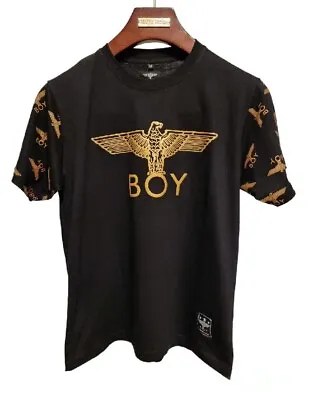 £55 • Buy BOY London Gold Eagle Rubberised Black T-Shirt Size Medium 