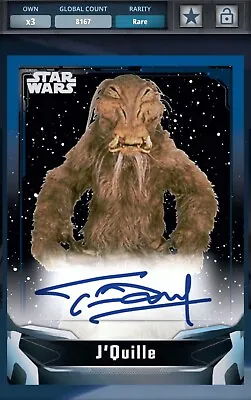 £1.29 • Buy Topps Star Wars Card Trader Rare Chrome Signature Series - J'Quille