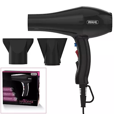 Wahl Hairdryer Professional 2200W Ionic Function Lightweight Black Hair Dryer • £27.90