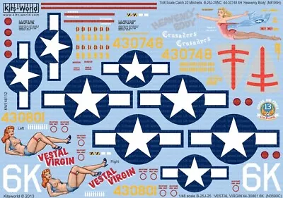 Warbird Decals 148112 1/48 B25J Heavenly Body Vestal Virgin • $18.99