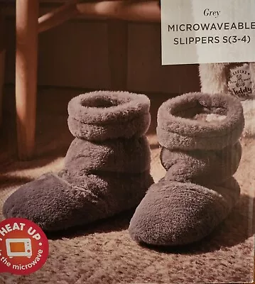 Dunelm Grey Microwaveable Slippers - Size Small 3-4 • £30