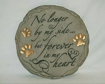 NO LONGER BY MY SIDE Memorial Garden Stepping Stone 9-1/4  By Spoontiques • $24.99