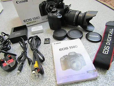 Canon EOS 550D 18.0MP Digital SLR Camera + EF-S 18-55mm MACRO Zoom Lens (MH16) • £230