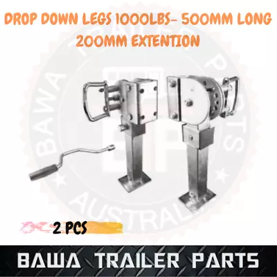 2 X 500MM Drop Down Corner Legs Steel Base Caravan Stabilizer 1000LBS Trailer • $134.95