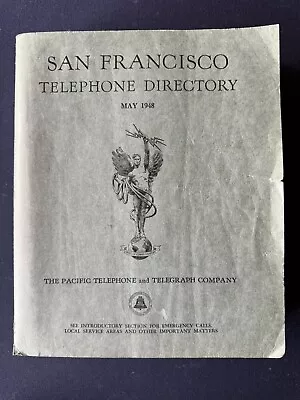 1948 San Francisco Telephone Directory Phone Book. Pacific Telephone Vintage • $150