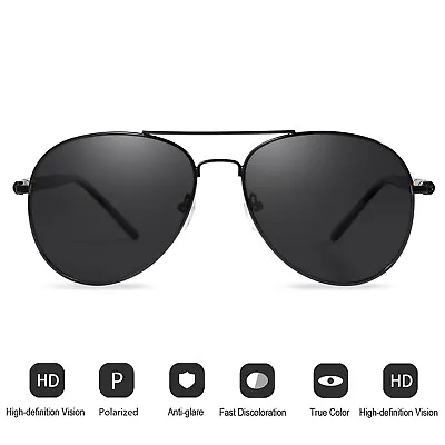 $24.56 • Buy Premium Military Style Classic Aviator Sunglasses, Polarized, 100% UV Protection
