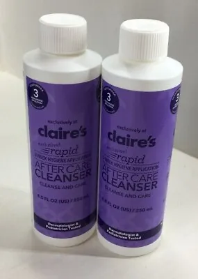£16.54 • Buy 2-Pack Claire's Ear Piercing Rapid 3 Week After Care Lotion Cleanser