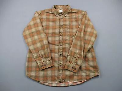 The Territory Ahead Shirt Mens XXL Brown Green Orange Plaid Corduroy Button Down • $29.99