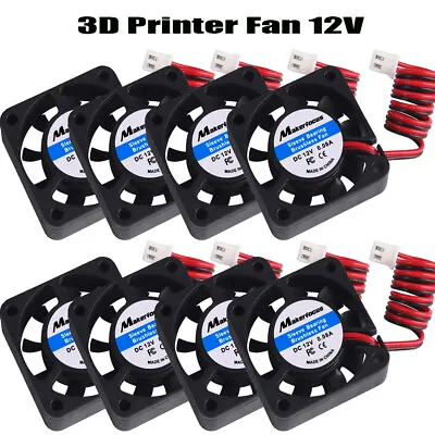 £10.99 • Buy 40mm Cooling Fan 12V 0.08A DC For 3D Printer DVR Repair +28cm Cable Quiet Silent