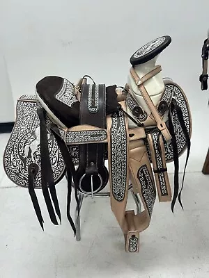 KingSaddle Mexican Leather Horse Saddle/ Silla De Montar Estilo Charro • $699.99