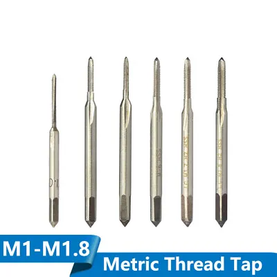 M1-M1.8 Metric Tap HSS Machine Hand Screw Thread Metric Plug Tap Straight Flute • $1.20