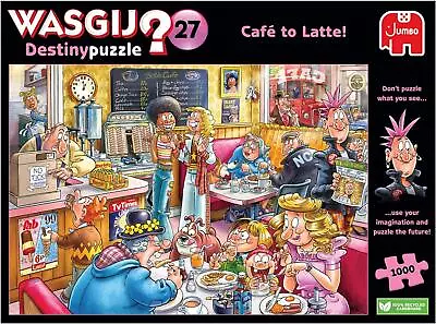 Wasgij Destiny 27 Cafe To Latte! Jigsaw Puzzle (1000 Pieces) DAMAGED BOX • £13.24