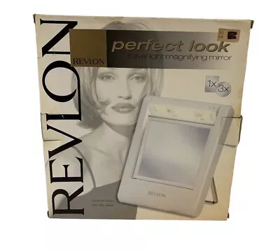 Revlon Perfect Look Travel Light Magnifying Makeup Vanity Mirror 1x 3x Hair Tool • $12.50