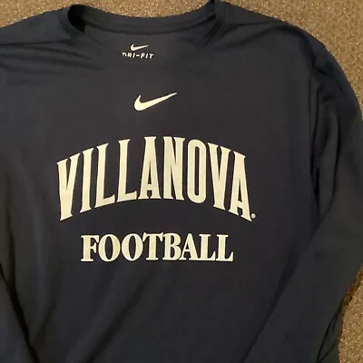 Villanova University Football Nike Dri Fit Long Sleeve Tee Mens M Excellent Cond • $33