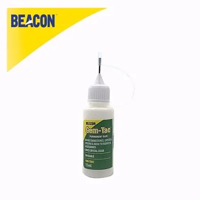 15ml Beacon’s Gem-Tac Glue Crystals Tip Needle Bottle For Jewellery Card Making • $20.28