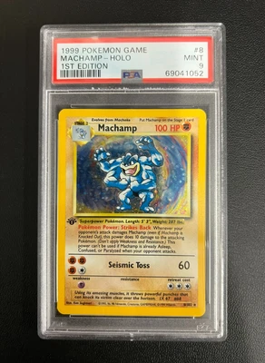 $81 • Buy PSA 9 1999 Pokemon TCG Base Set #8 1st Edition Machamp Holo MINT NO RESERVE