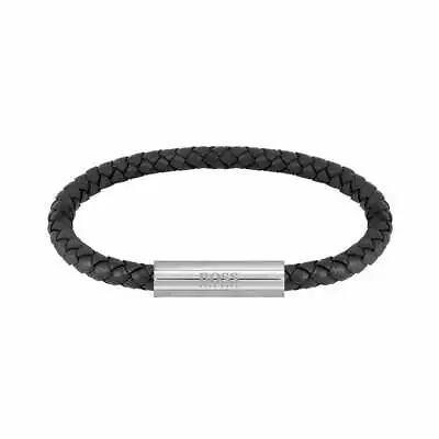 £49 • Buy Hugo Boss Jewellery Mens Leather Bracelet 1580152