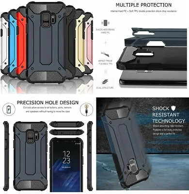Shockproof Hard Rugged Armor Case For Samsung Galaxy S24 S22 S21 A40 S20 S10 S9+ • £6.99