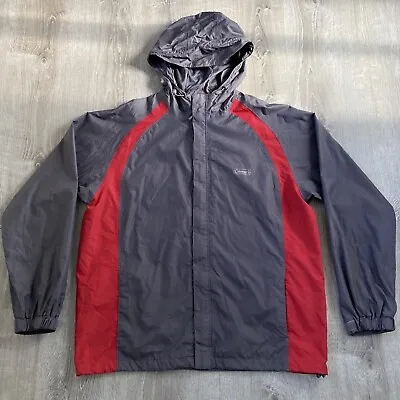 Coleman SoftShell Camping Jacket Gray L Rain Coat Lightweight Hood Windbreaker • $15.87