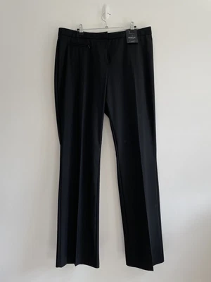 £15 • Buy BNWT M&S Black Straight Leg Trousers Tailored Stretch Sz 16 Long 