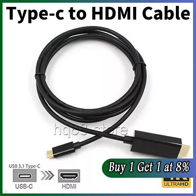 USB-C 3.1 Type C To HDMI TV HDTV Cable For Samsung Galaxy S10 S9 S8 Note 9 8 • £6.28