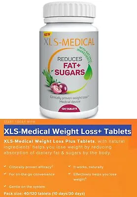 XLS Medical: Weight Loss Plus Reduces Fat Sugars For Men And Women 120 Tablets • $65.50