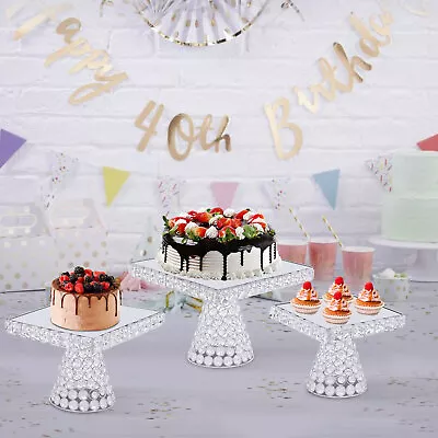 3x Metal Cupcake Stand Set Table Decoration Dessert Wedding Party Display Plate • $52.25