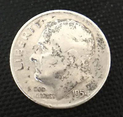 United States Of America 1954 D One Dime Coin .900 Silver Usa - Free Uk P+p • £2.49