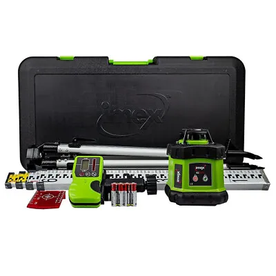 Imex E60 Rotating Laser Level Kit With Tripod Staff & LR1 Detector • £329.81