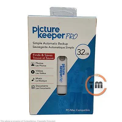 Picture Keeper PRO 32GB PC/Mac Smart Backup Flash Drive Photo/Videos/Music/Docs™ • $33.55