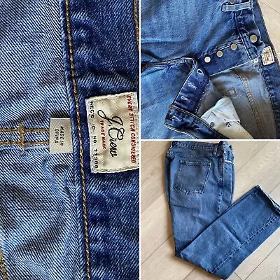 VTG J Crew Mens Jeans 36x32 Kaihara Japanese Selvedge Denim Style 484 Button Fly • $25