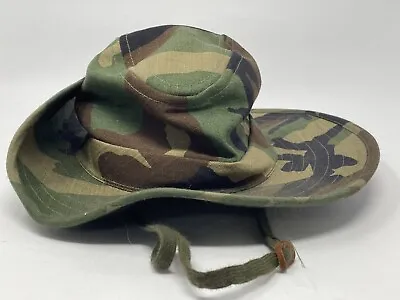 US Military Vintage Woodland Camo Boonie Slouch Bucket Hat Size Large (medium?) • $24.99