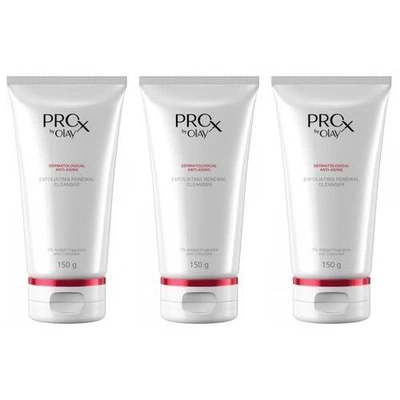 $39 • Buy 3 X ProX By Olay Anti-Aging Exfoliating Renewal Cleanser 150g