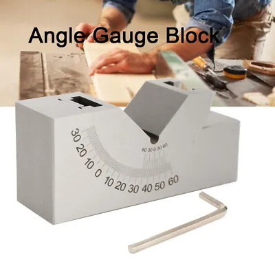 $29 • Buy Block Set V Angle Gauge Block Precision Micro Milling 0°-60° Adjustable Angle