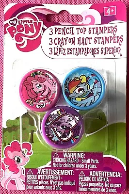 My Little Pony Friendship Magic Pencil Top Stampers 3 Pack Twilight Dash Pinkie • $14.99