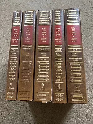 Thru The Bible With  J. Vernon McGee Commentary Volumes 1-5 Set Hardback 1980's • $69.99