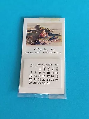 Vintage New Old Stock Mini Miniature Dollhouse 1974 Calendar Chrysnbon 1:12  • $14.99