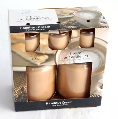 Mainstays Hazelnut Cream Scented 5 Piece Candle Jar Set NIB • $10