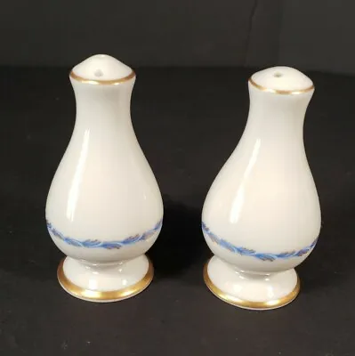 Vintage Rare Franciscan Blue Arcadia Salt And Pepper Shakers 3  Cork Stoppers • $22.95