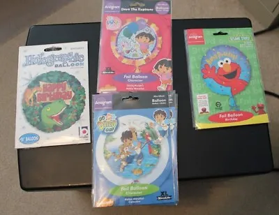 Foil Mylar Balloons Elmo Go Diego Dora Dinosaur Holographic U Choose Birthday • $5