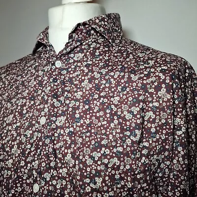 Eden Park Mens Thomas Mason Floral Print Shirt 16.5  Collar Chest 50  • £34.99