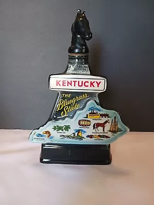1967 Jim Beam Kentucky The Bluegrass State Whiskey Decanter EMPTY RARE Find • $35.99