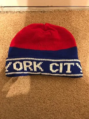 York City FC Beanie Hat Design In Blue & Red One Size *Unisex* Minstermen Wooly • £3.99