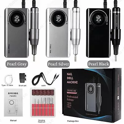 Rechargeable Portable Electric Nail Drill E File Machine Pro Manicure Pedicure • $63.99