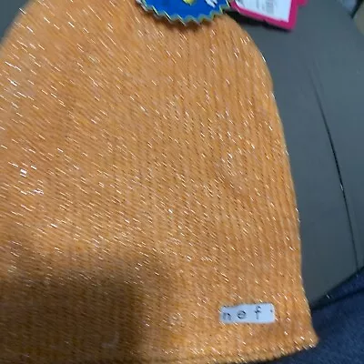 Neff Daily Sparkle Orange Beanie - NWT Womens One Size • £9.64