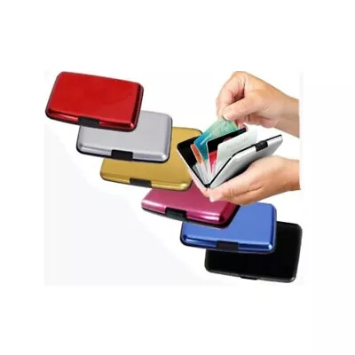 £3.99 • Buy Aluminum CREDIT CARD HOLDER WALLET CASE PURSE METAL BUSINESS CARD PROTECTOR 